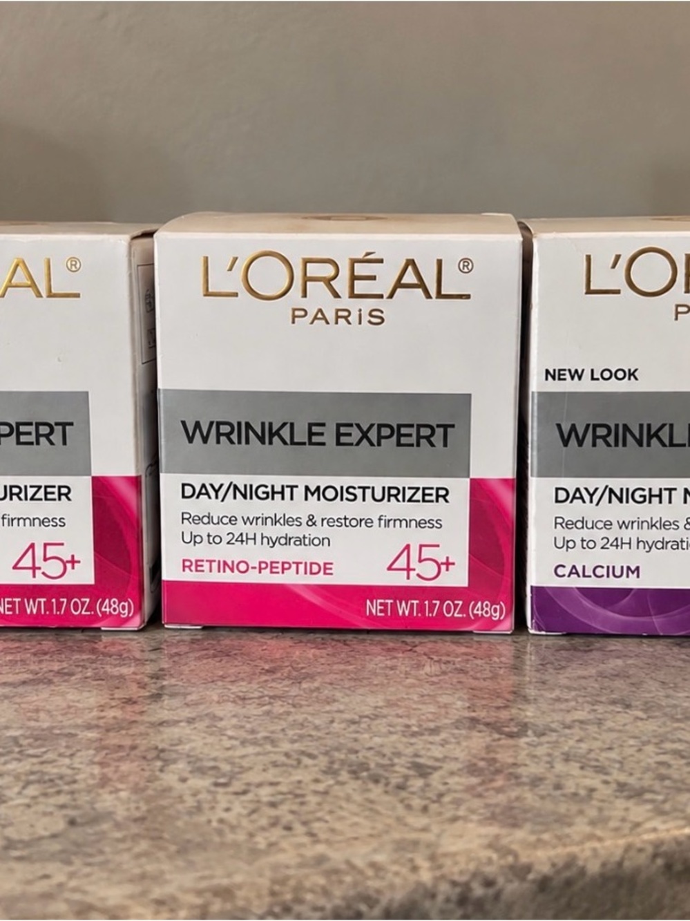 L’Oréal Paris Wrinkle Expert 45+ & 55+ Day/Night Moisturizer 3-Pack